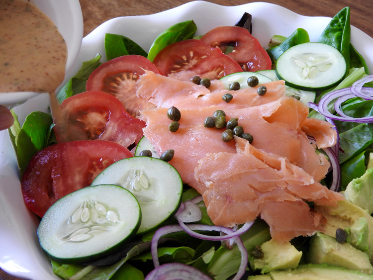 Light and Healthy Salmon Salad-TaylorWalkrFit.com